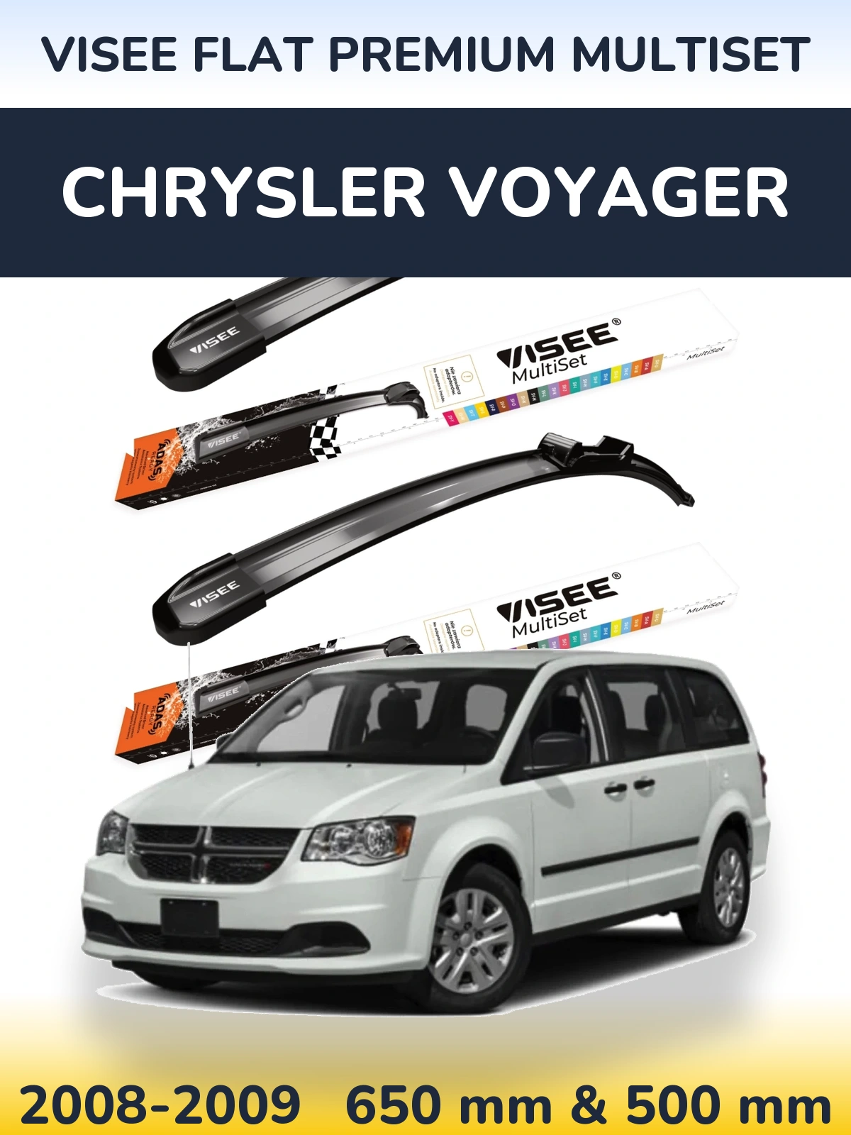 Ștergătoare VISEE FLAT PREMIUM MultiSet pentru Chrysler Voyager