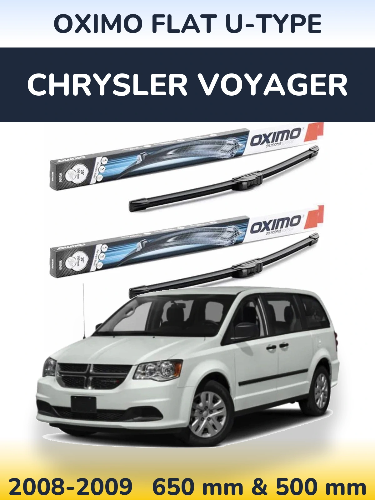 Ștergătoare Oximo Flat U-type pentru Chrysler Voyager
