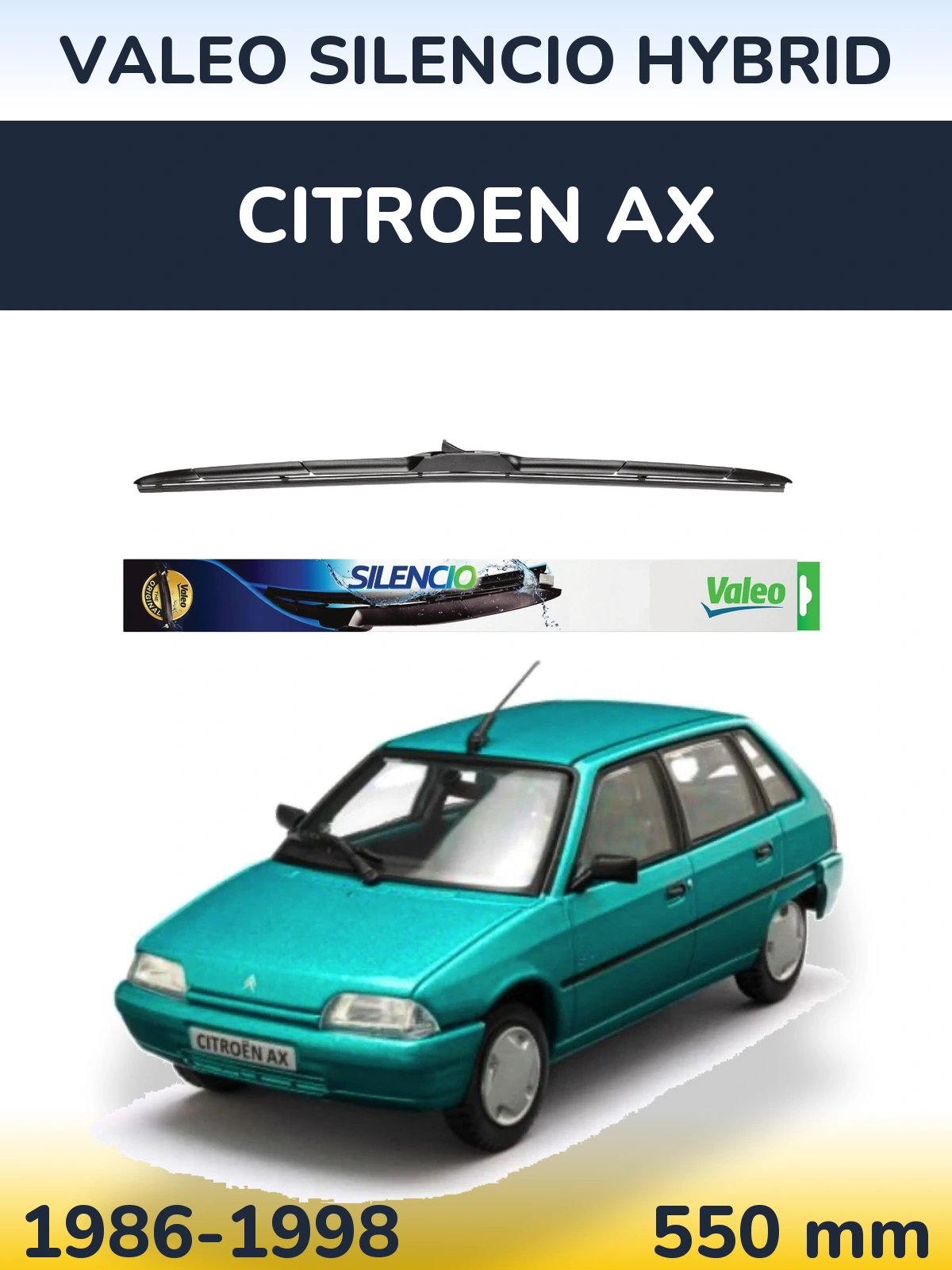 Ștergătoare Valeo Silencio Hybrid pentru Citroen AX