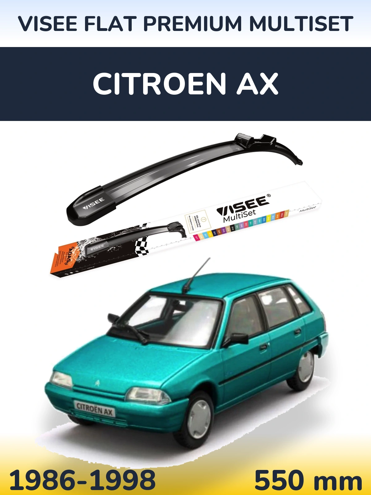 Ștergătoare VISEE FLAT PREMIUM MultiSet pentru Citroen AX