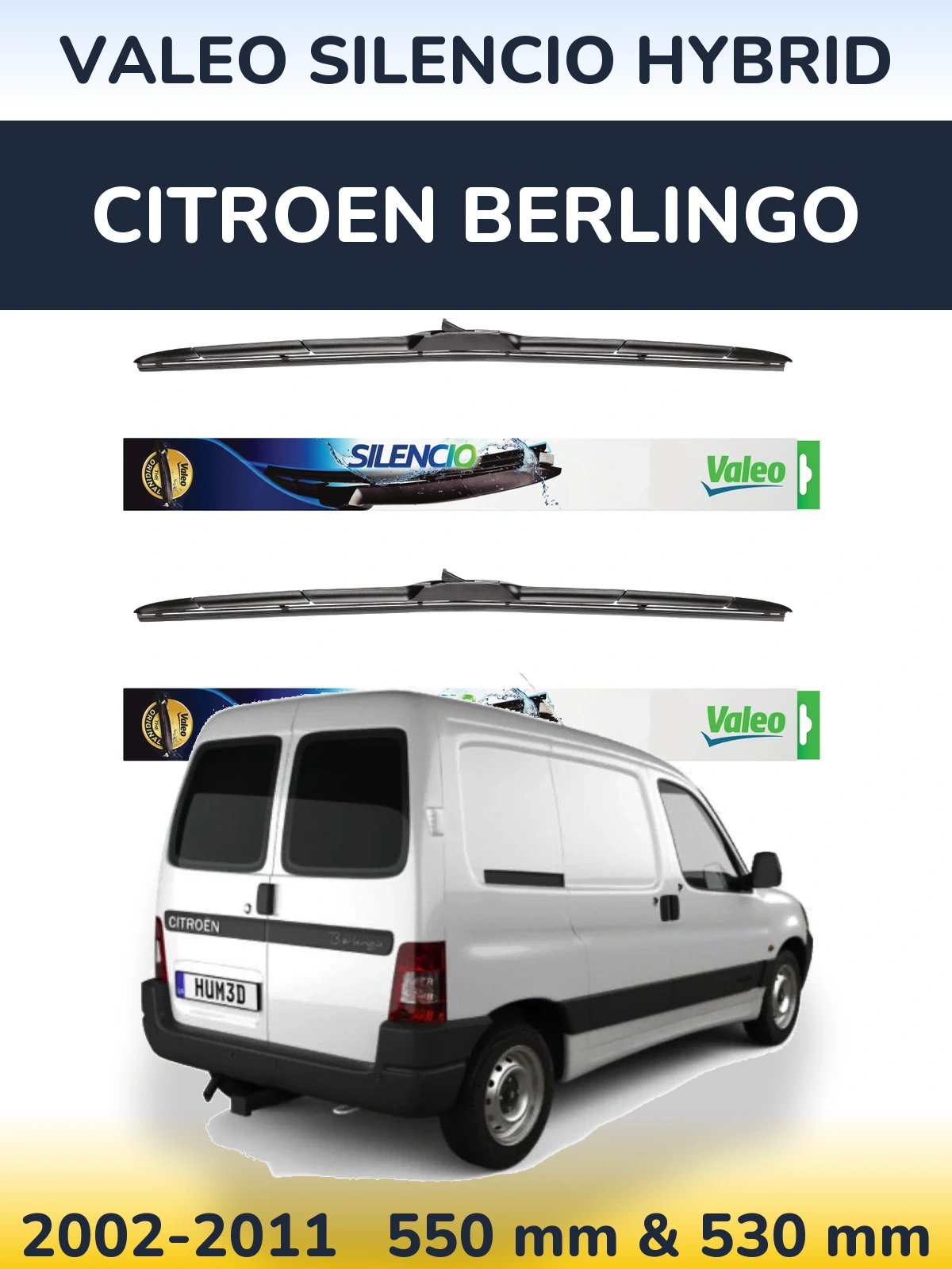 Ștergătoare Valeo Silencio Hybrid pentru Citroen Berlingo