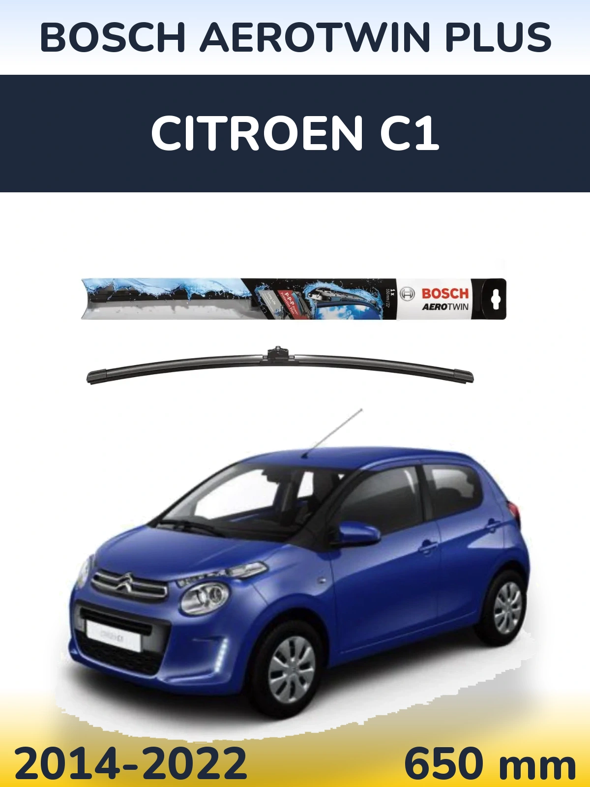Ștergătoare BOSCH AeroTwin Plus pentru Citroen C1