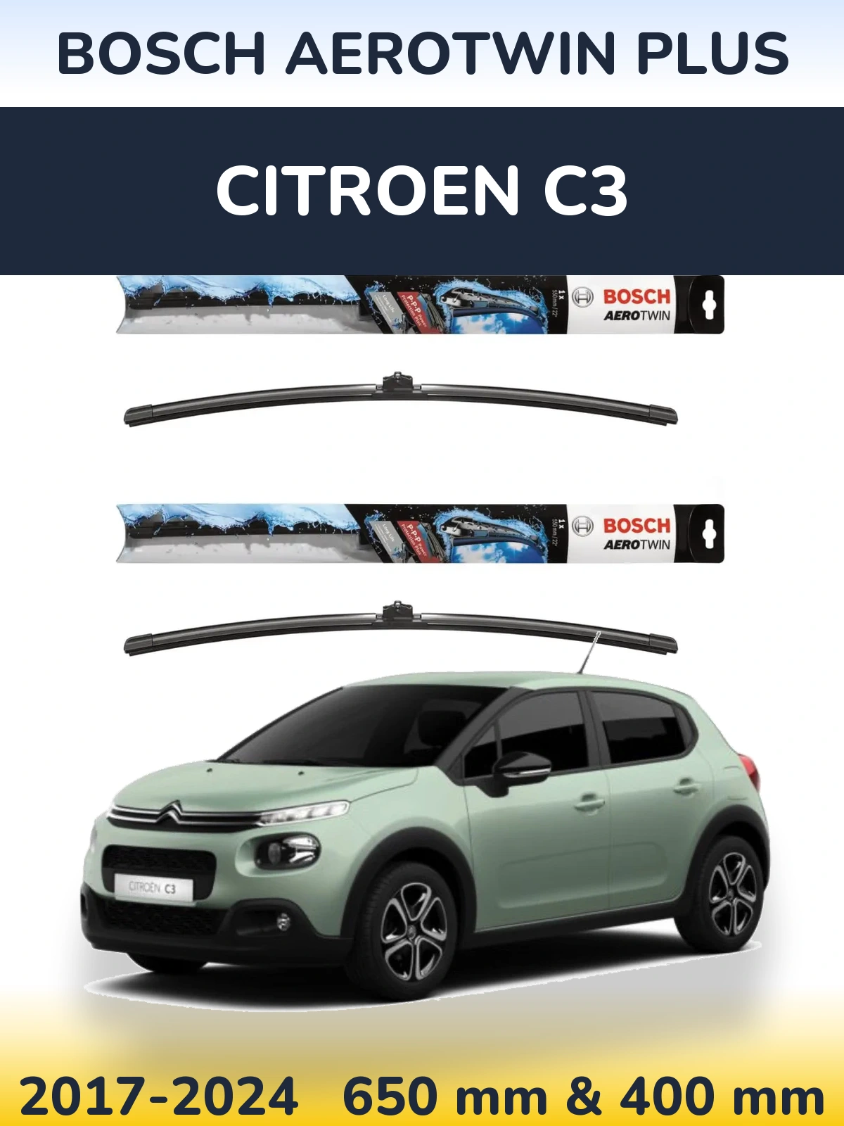 Ștergătoare BOSCH AeroTwin Plus pentru Citroen C3