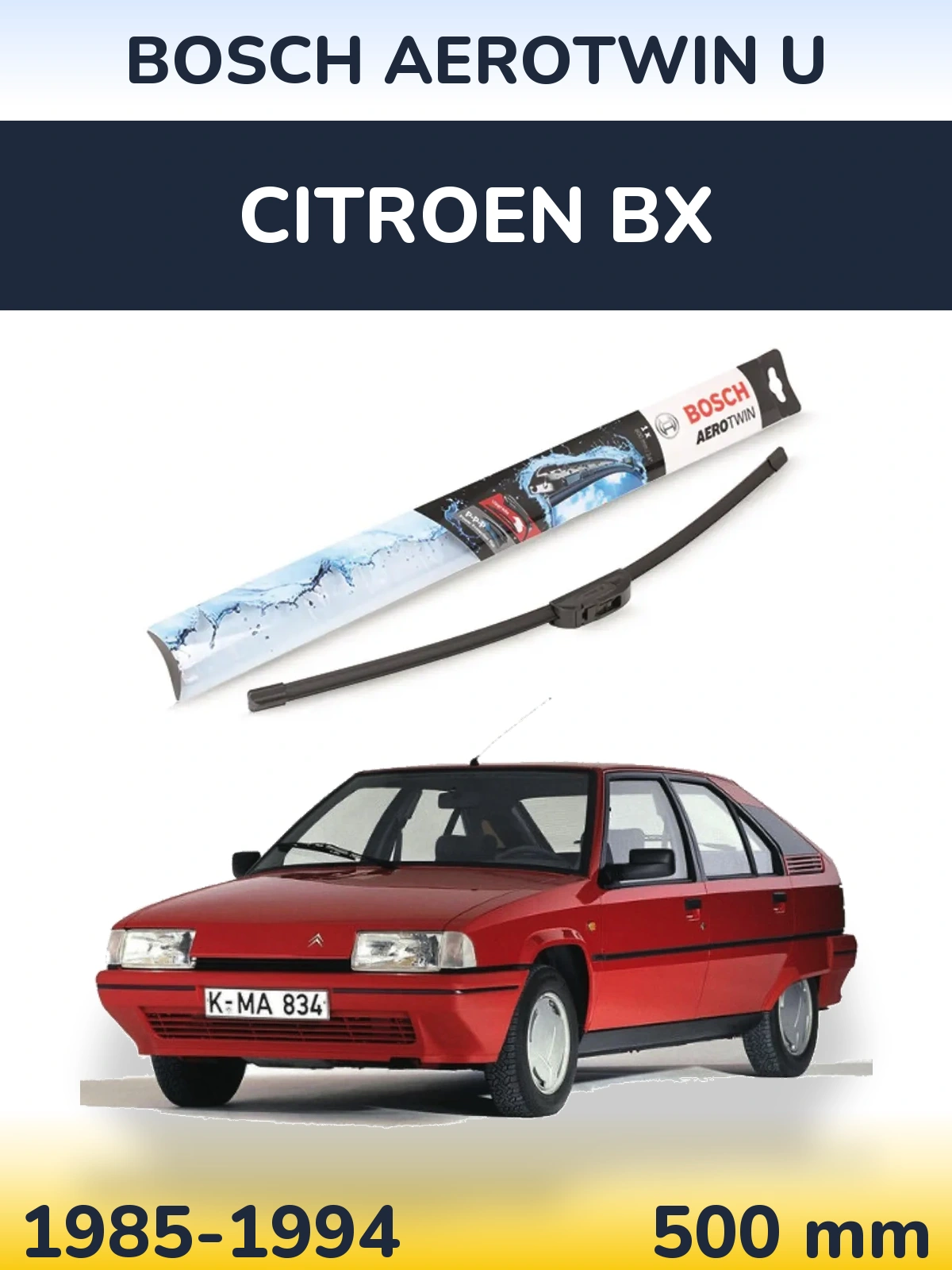 Ștergătoare BOSCH AeroTwin U pentru Citroen BX