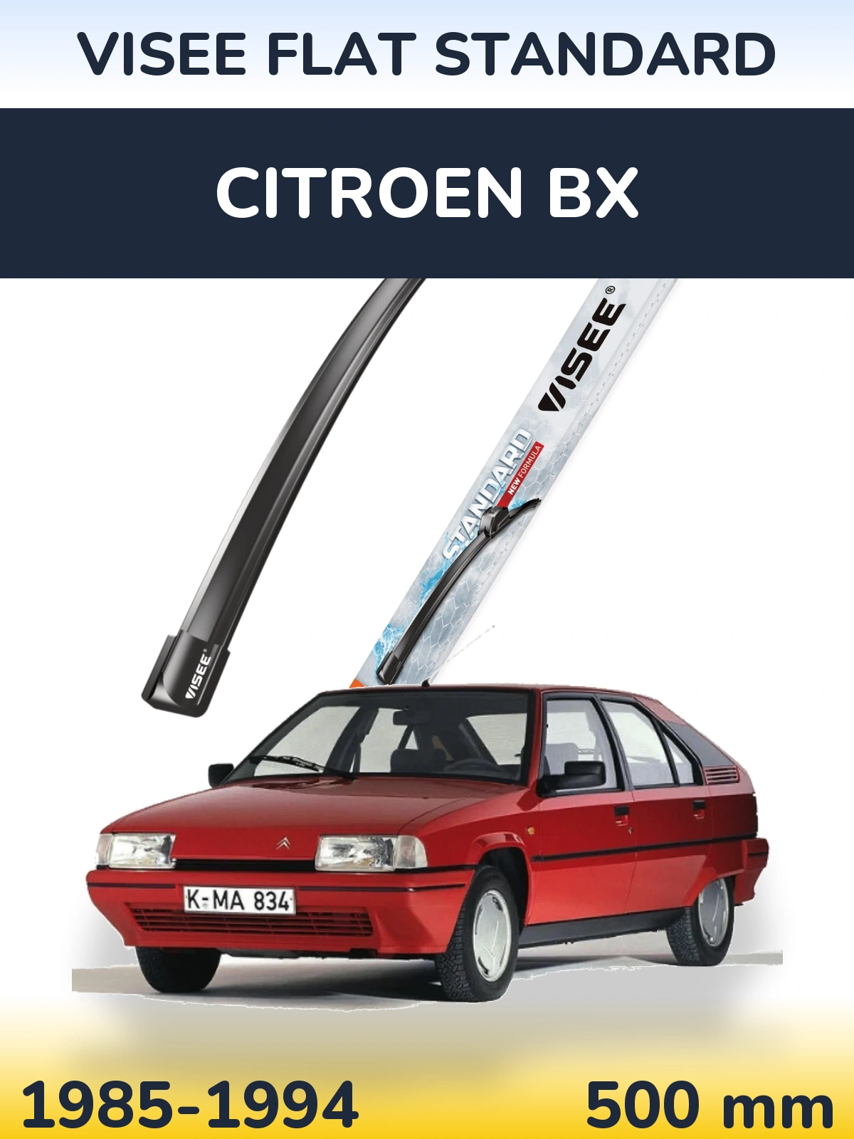 Ștergătoare VISEE FLAT STANDARD pentru Citroen BX