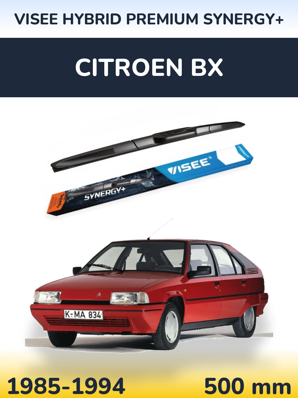 Ștergătoare VISEE HYBRID PREMIUM SYNERGY+ pentru Citroen BX