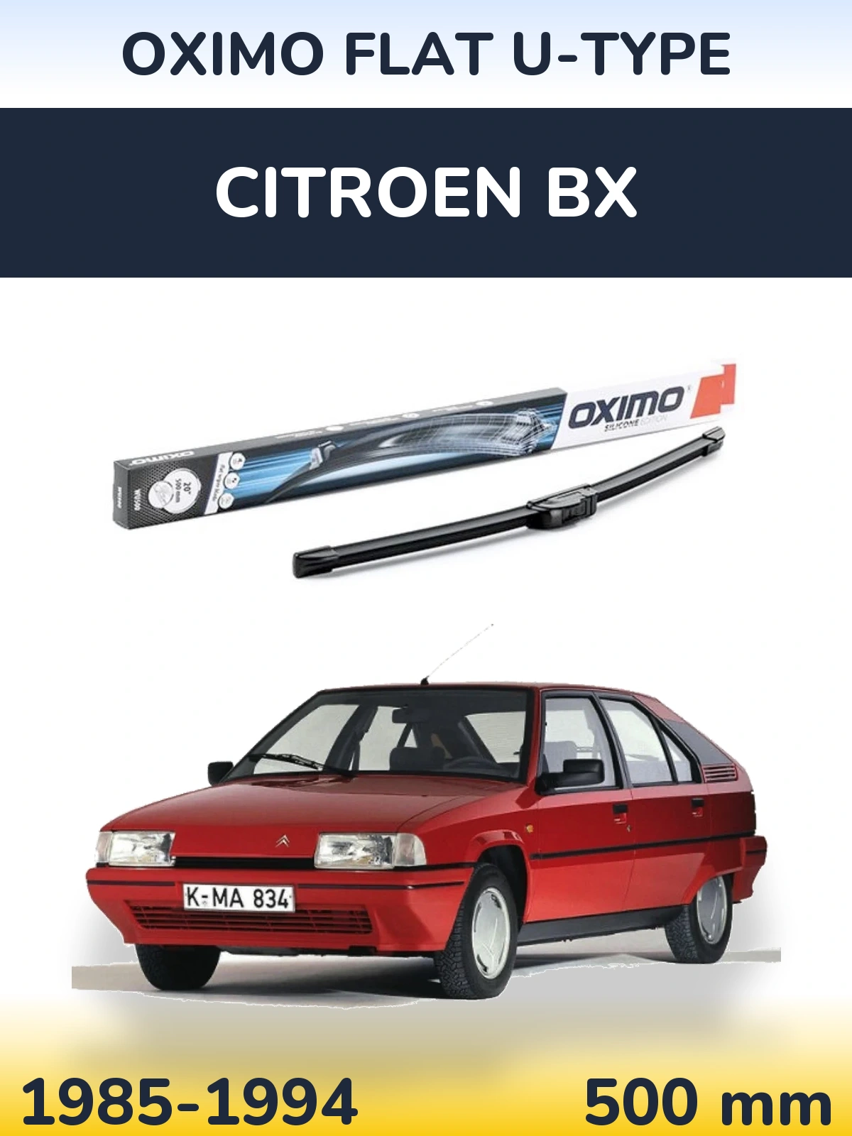 Ștergătoare Oximo Flat U-type pentru Citroen BX
