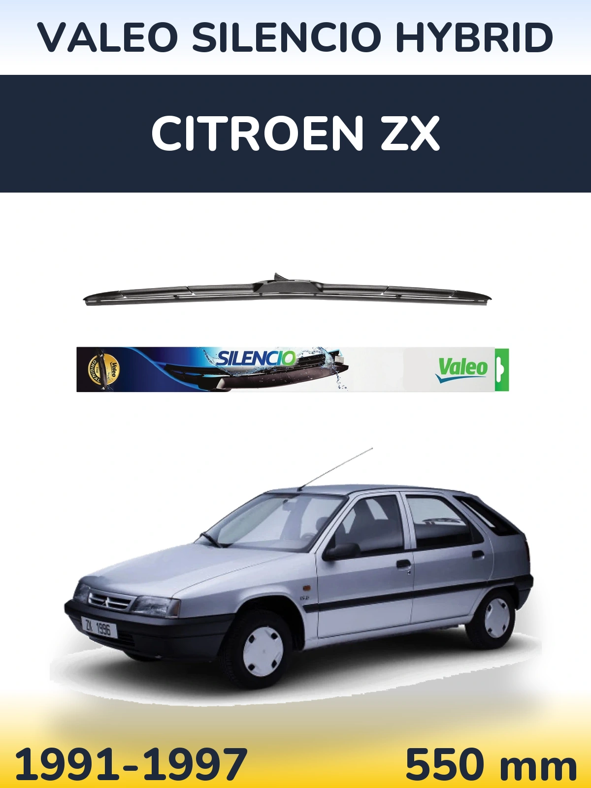 Ștergătoare Valeo Silencio Hybrid pentru Citroen ZX