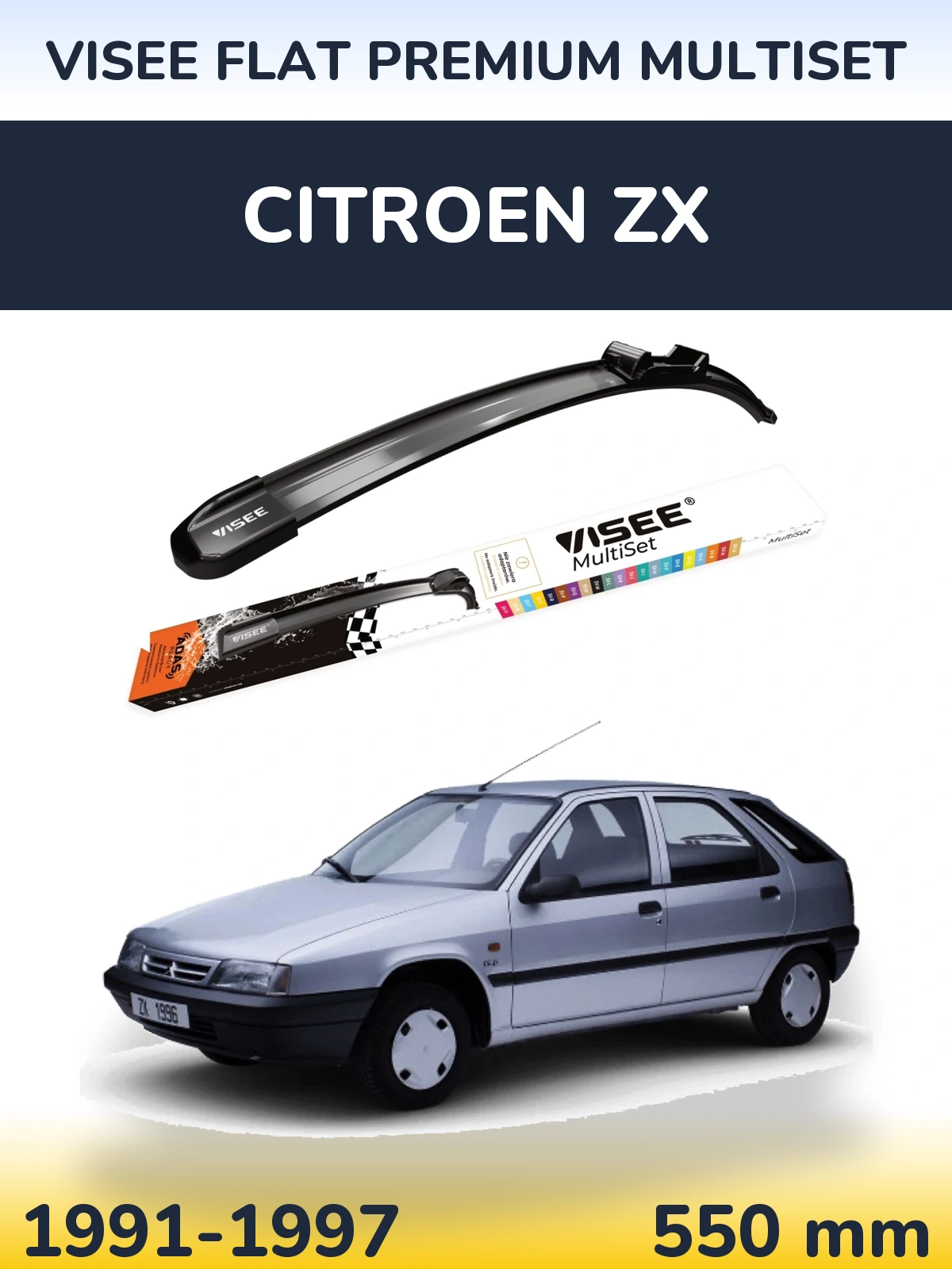 Ștergătoare VISEE FLAT PREMIUM MultiSet pentru Citroen ZX