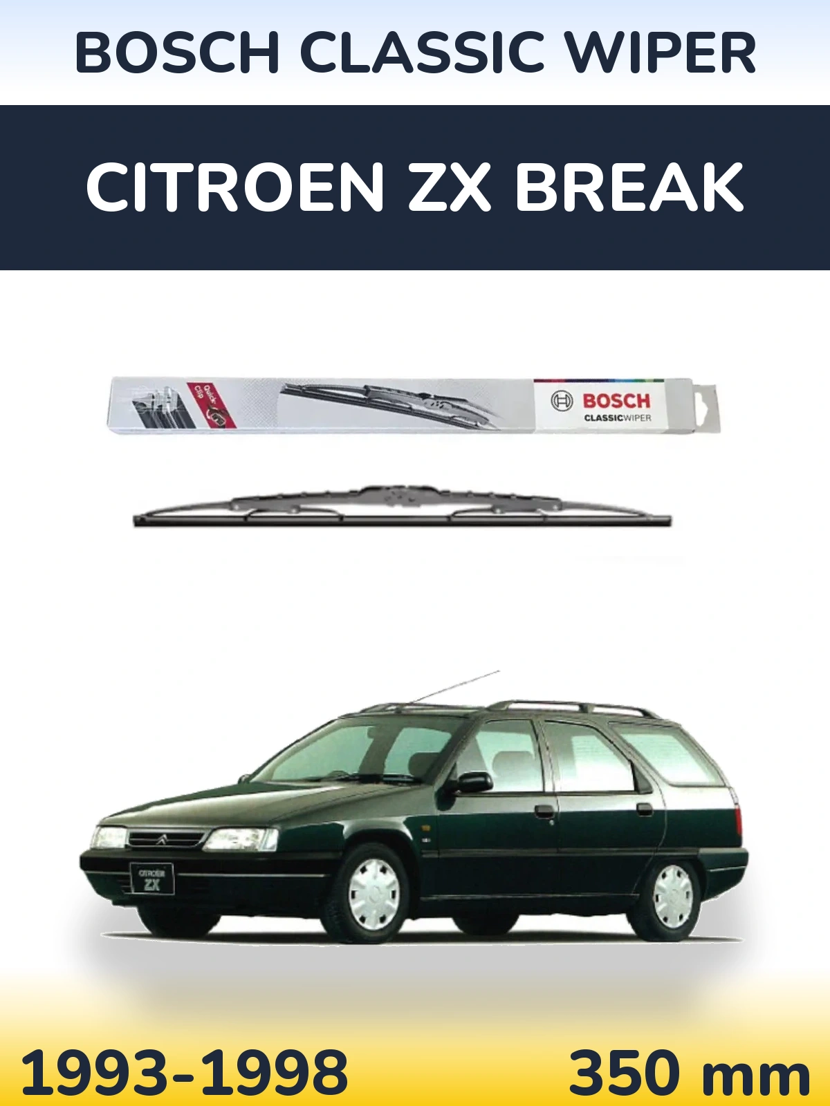 Ștergătoare BOSCH Classic Wiper pentru Citroen ZX Break