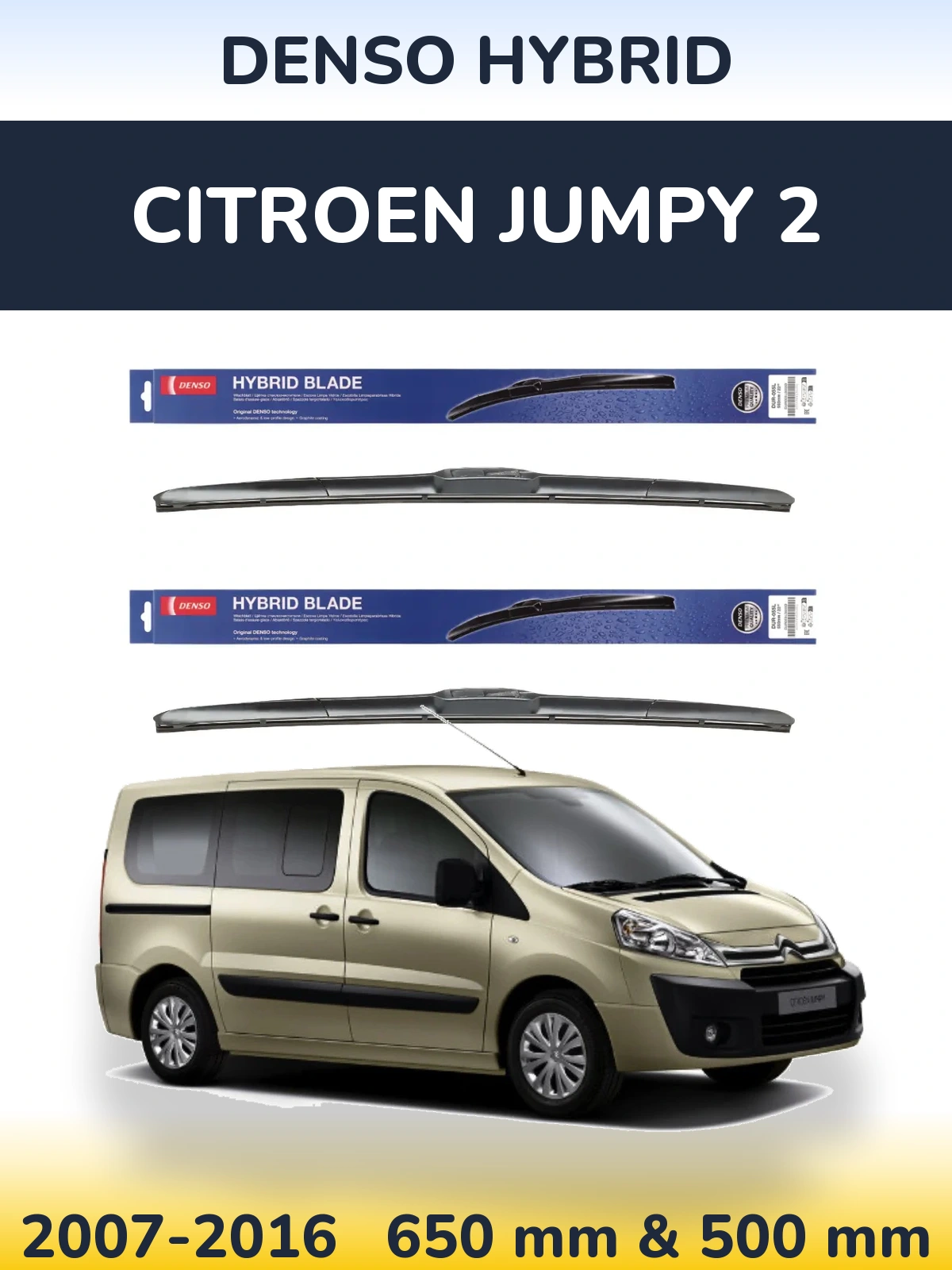 Ștergătoare Denso Hybrid pentru Citroen Jumpy 2