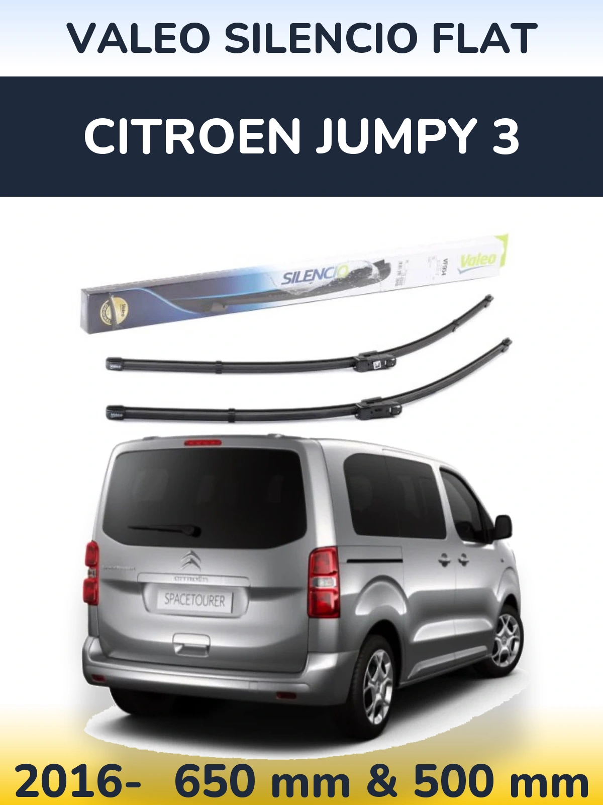 Ștergătoare Valeo Silencio Flat pentru Citroen Jumpy 3