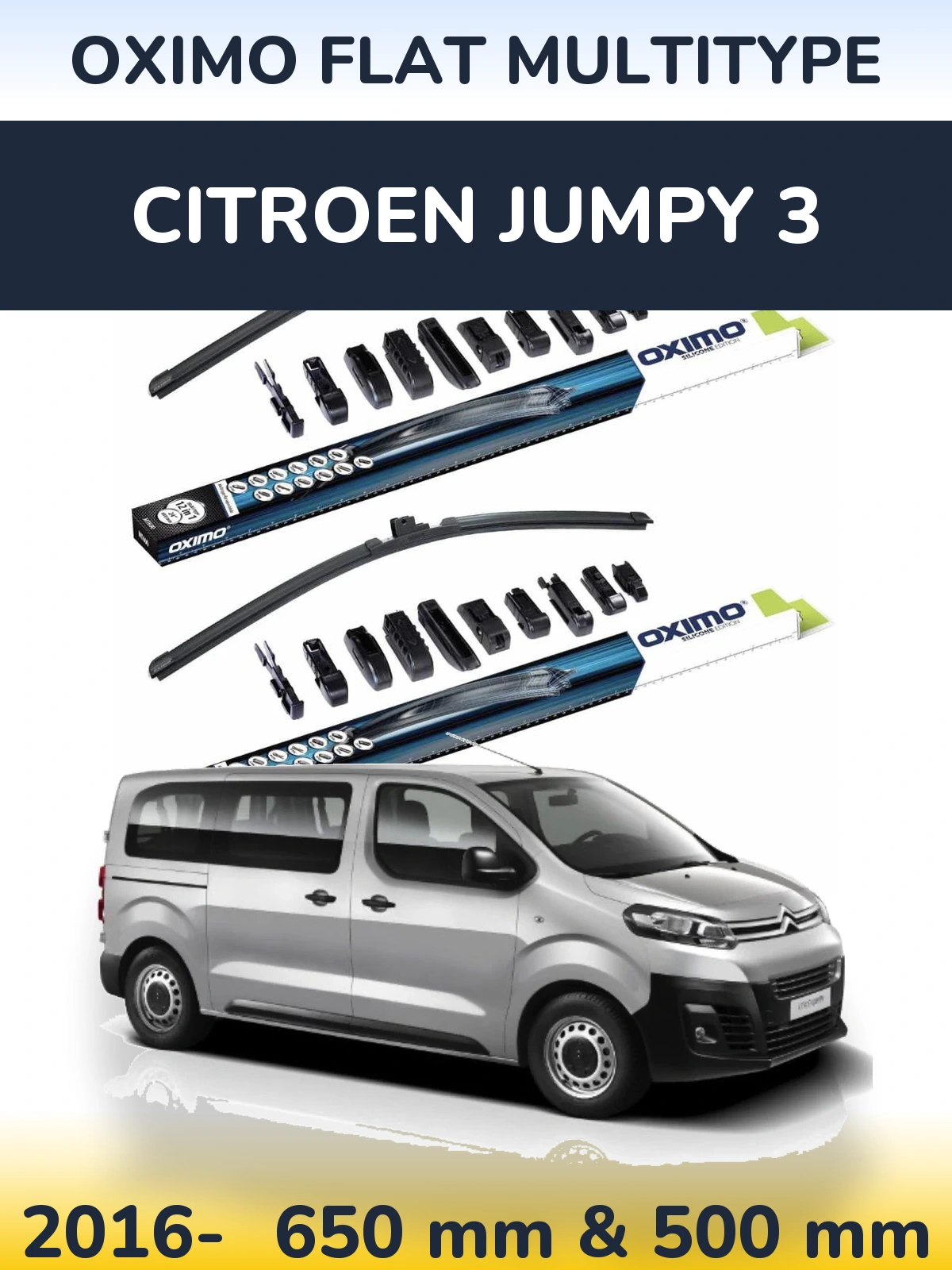 Ștergătoare Oximo Flat MultiTipe pentru Citroen Jumpy 3