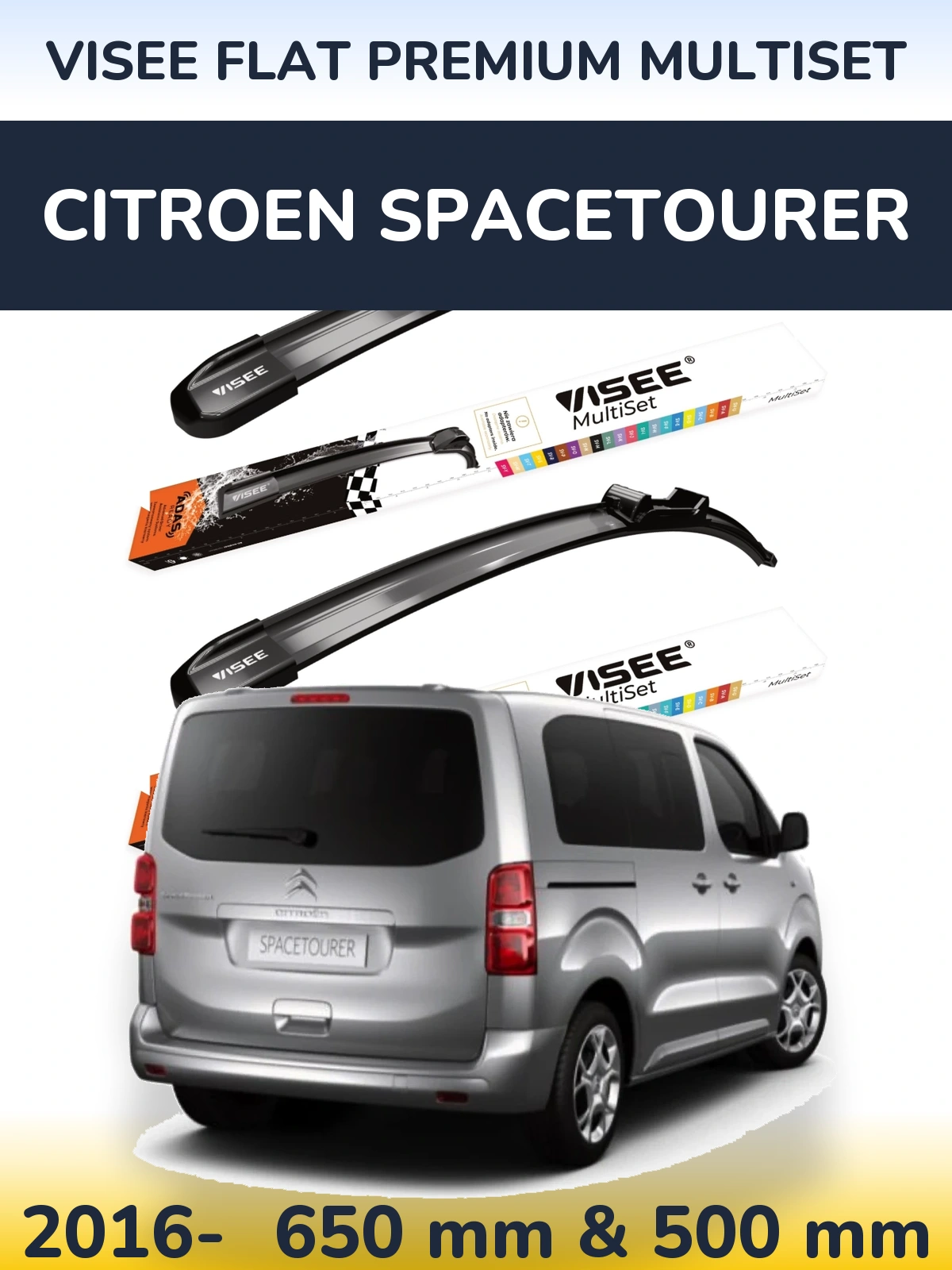 Ștergătoare VISEE FLAT PREMIUM MultiSet pentru Citroen SpaceTourer