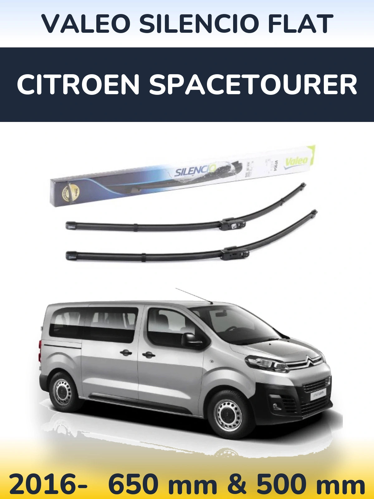 Ștergătoare Valeo Silencio Flat pentru Citroen SpaceTourer