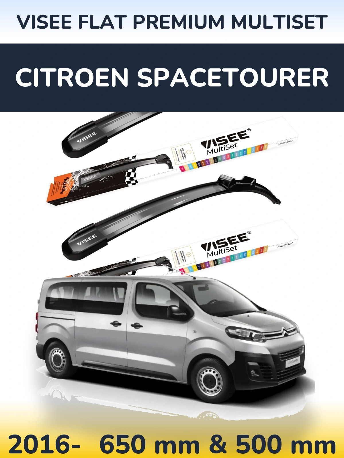 Ștergătoare VISEE FLAT PREMIUM MultiSet pentru Citroen SpaceTourer