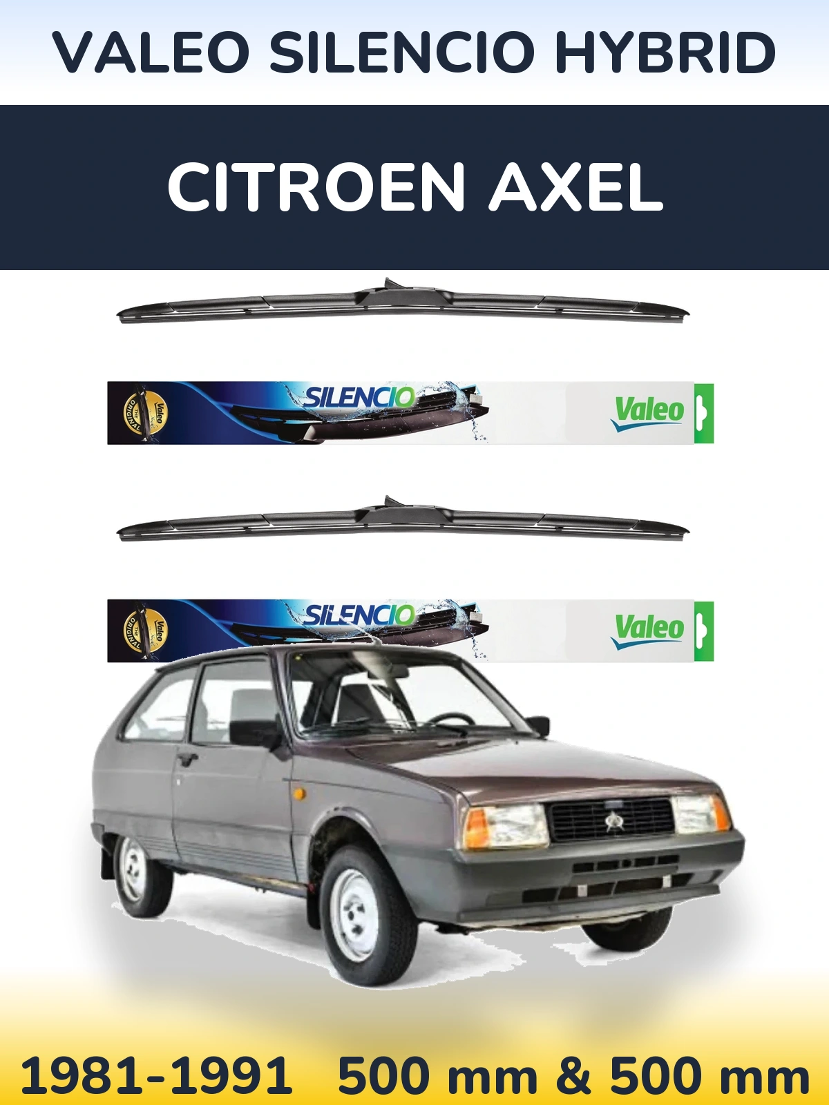 Ștergătoare Valeo Silencio Hybrid pentru Citroen Axel