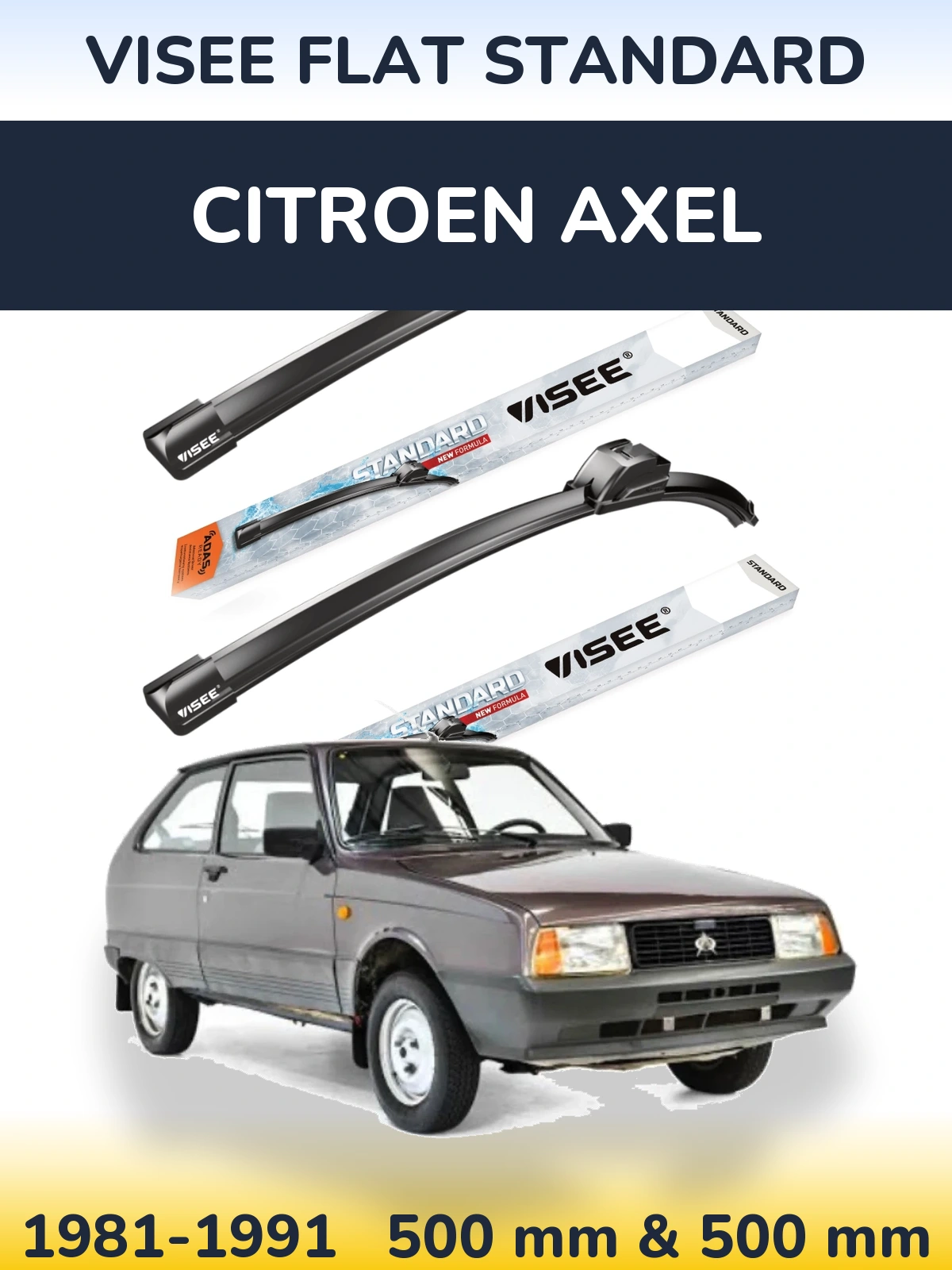 Ștergătoare VISEE FLAT STANDARD pentru Citroen Axel
