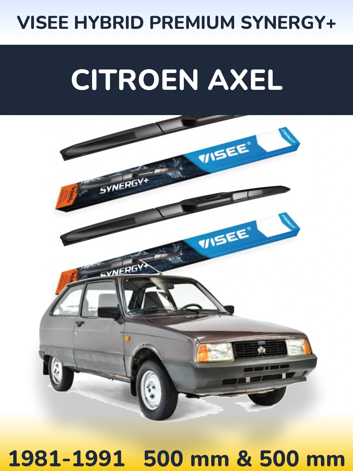 Ștergătoare VISEE HYBRID PREMIUM SYNERGY+ pentru Citroen Axel