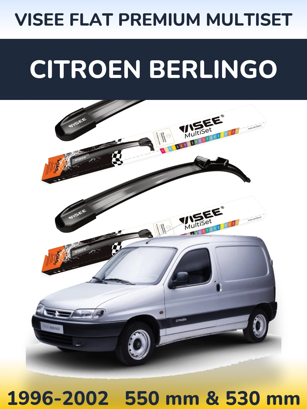 Ștergătoare VISEE FLAT PREMIUM MultiSet pentru Citroen Berlingo