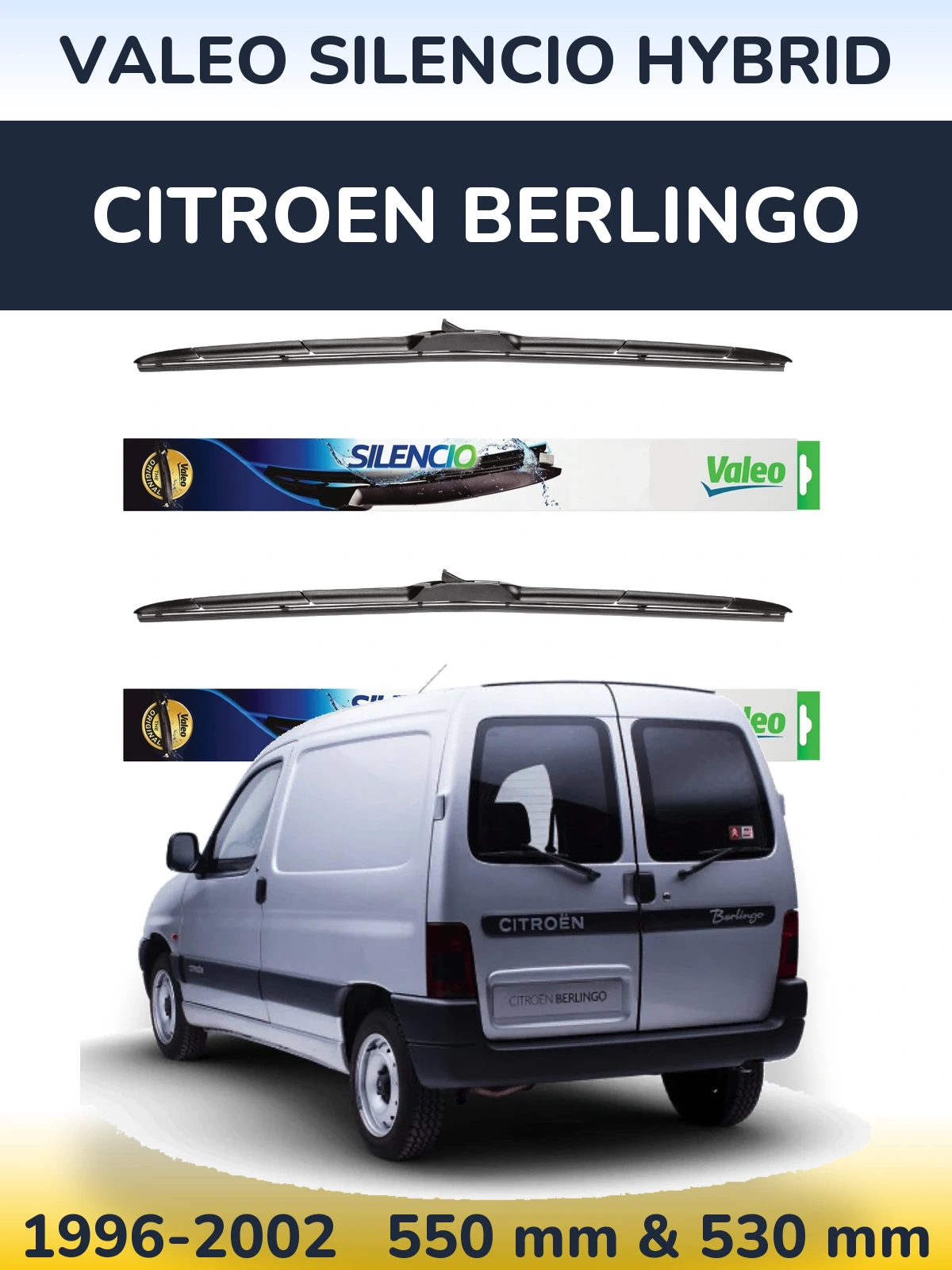 Ștergătoare Valeo Silencio Hybrid pentru Citroen Berlingo