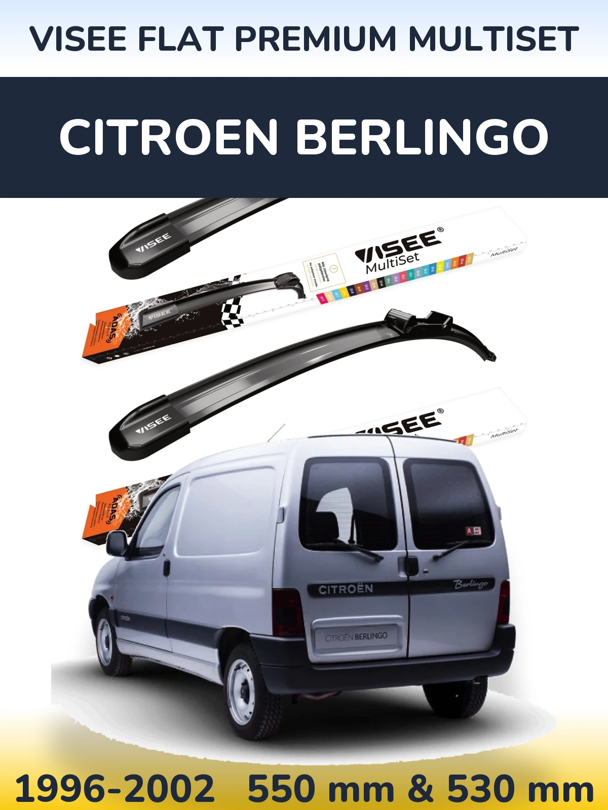 Ștergătoare VISEE FLAT PREMIUM MultiSet pentru Citroen Berlingo