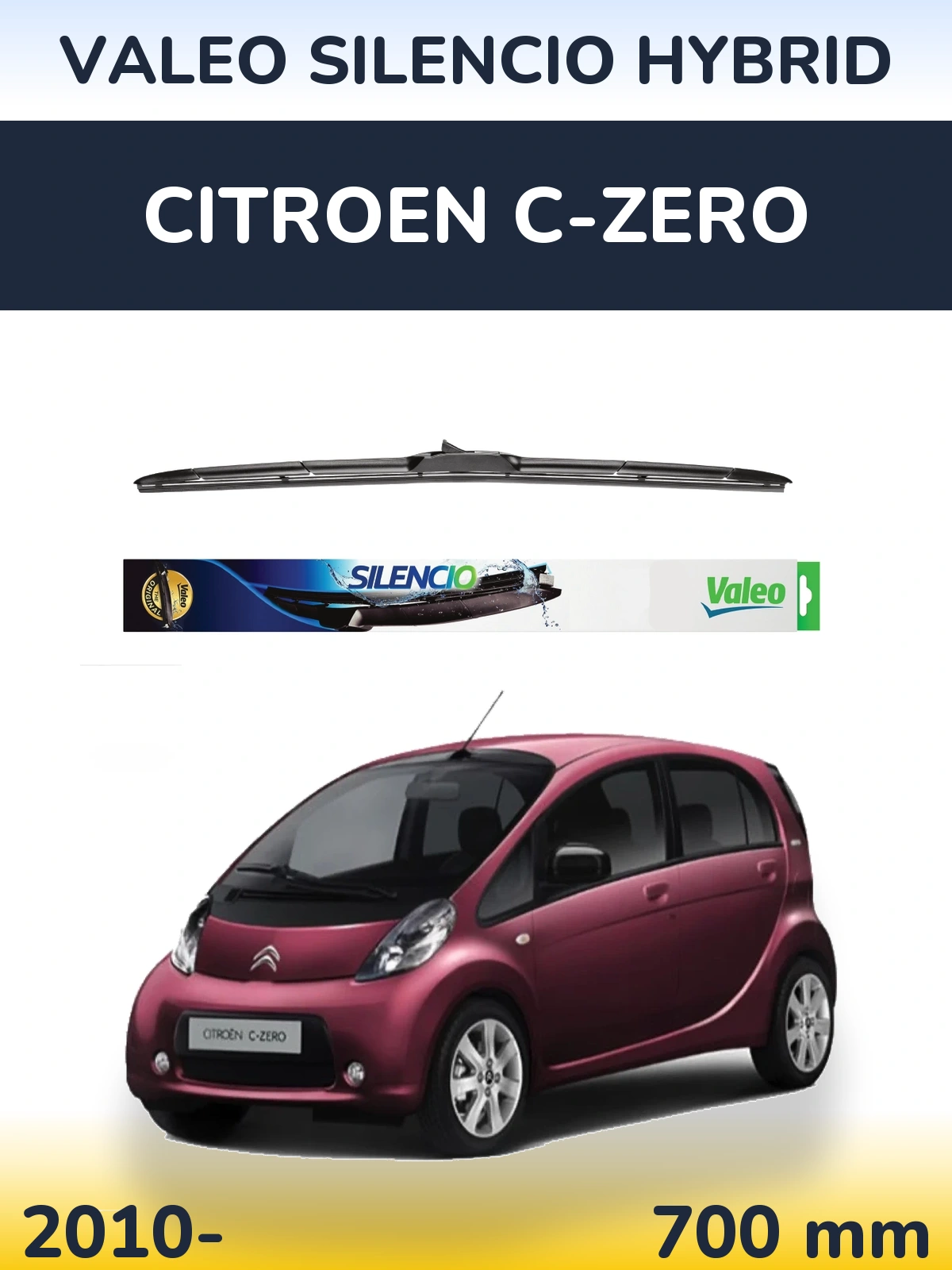 Ștergătoare Valeo Silencio Hybrid pentru Citroen C-Zero