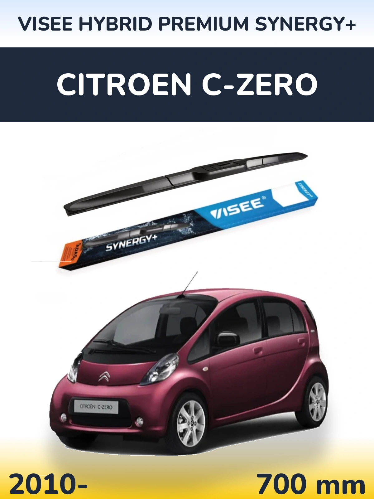 Ștergătoare VISEE HYBRID PREMIUM SYNERGY+ pentru Citroen C-Zero