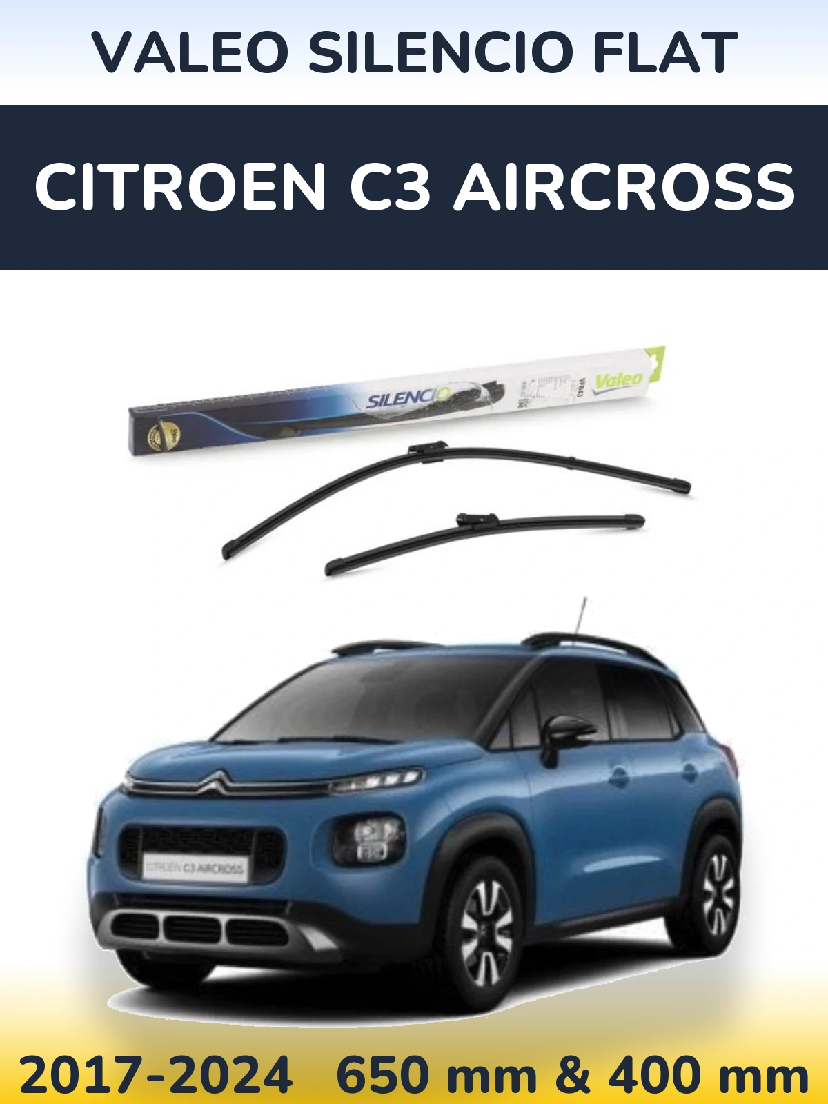 Ștergătoare Valeo Silencio Flat pentru Citroen C3 Aircross