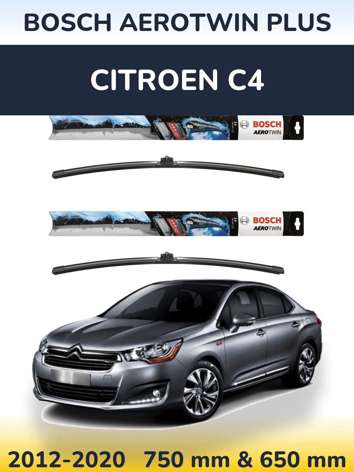 Ștergătoare BOSCH AeroTwin Plus pentru Citroen C4