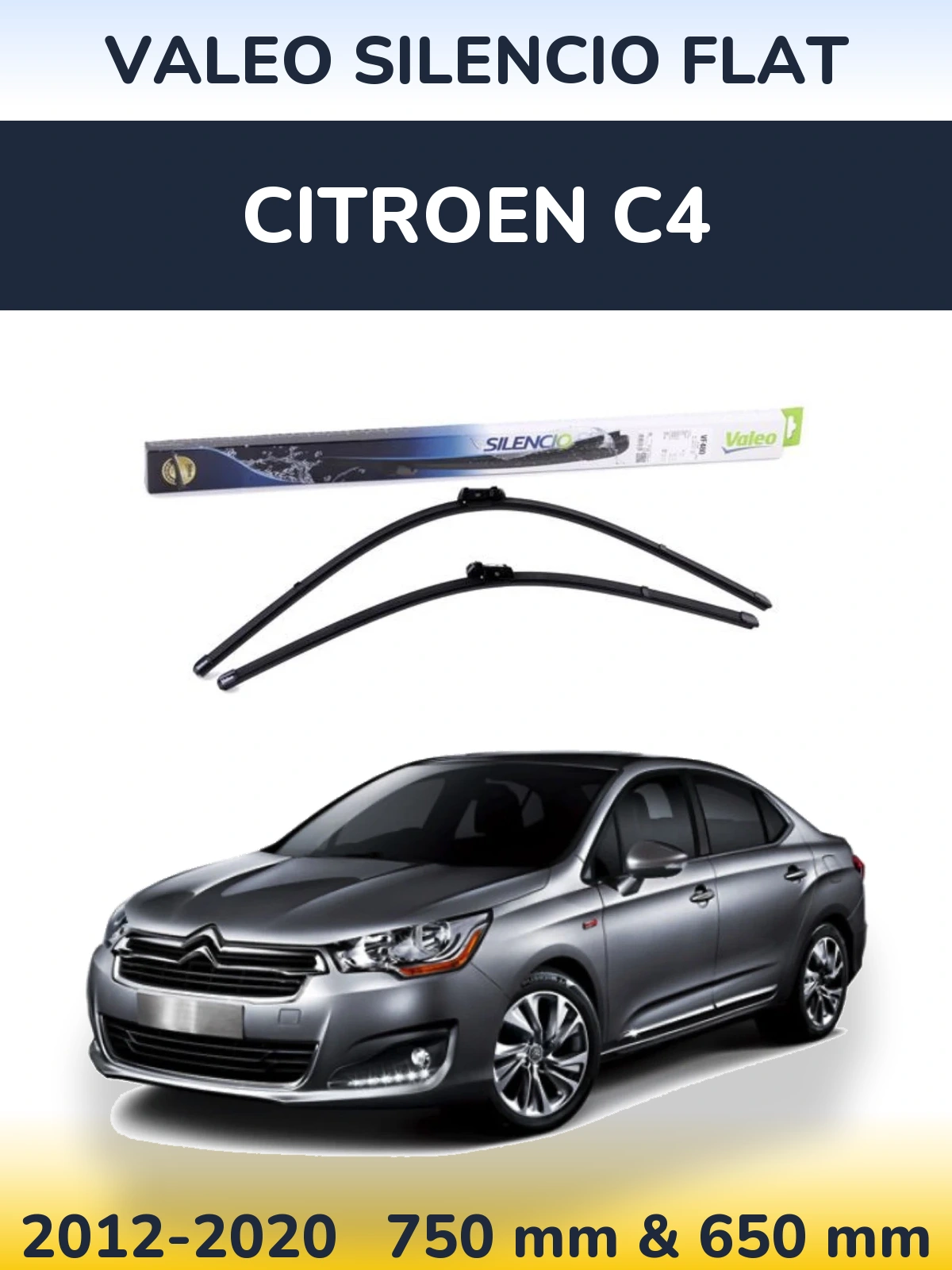 Ștergătoare Valeo Silencio Flat pentru Citroen C4