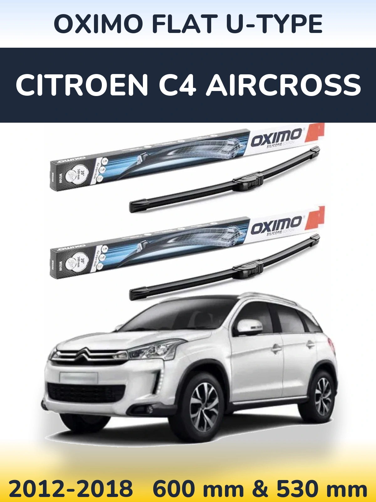 Ștergătoare Oximo Flat U-type pentru Citroen C4 Aircross