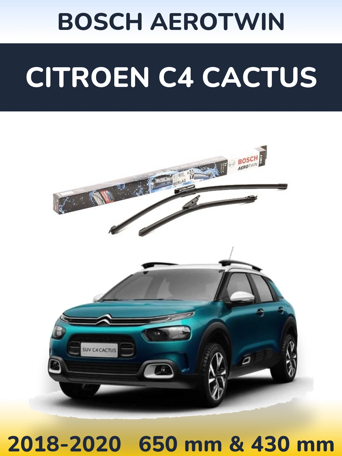 Ștergătoare BOSCH AeroTwin pentru Citroen C4 Cactus