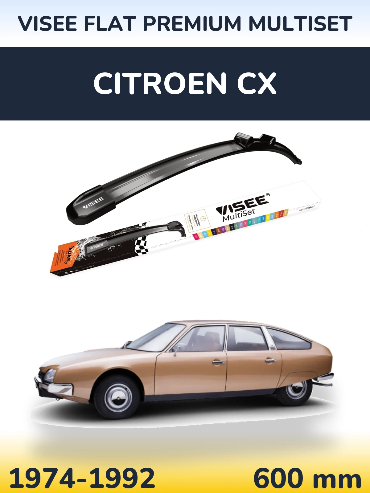 Ștergătoare VISEE FLAT PREMIUM MultiSet pentru Citroen CX