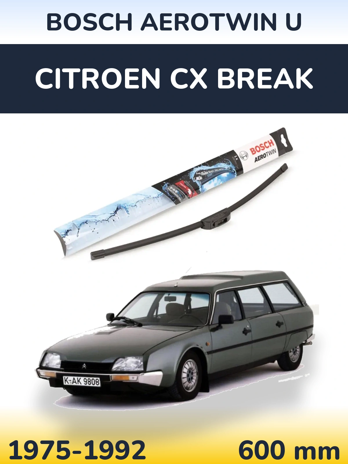 Ștergătoare BOSCH AeroTwin U pentru Citroen CX Break