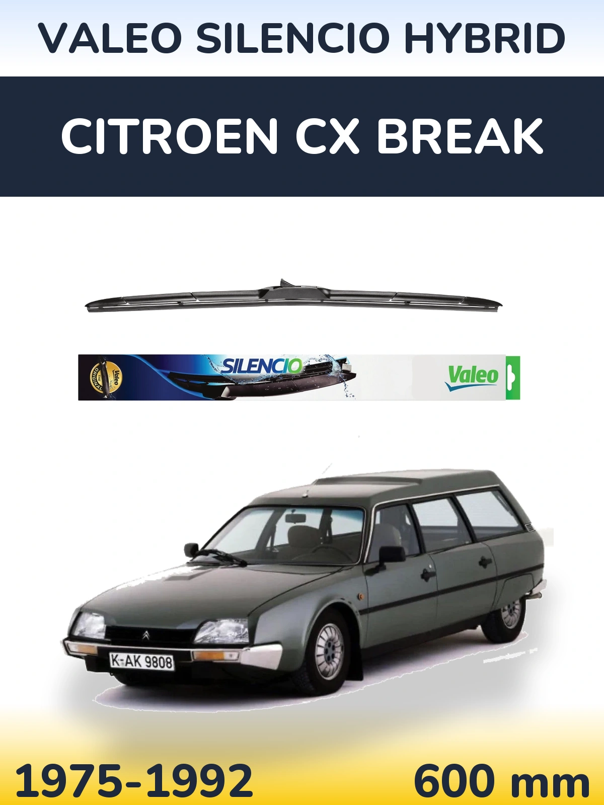 Ștergătoare Valeo Silencio Hybrid pentru Citroen CX Break