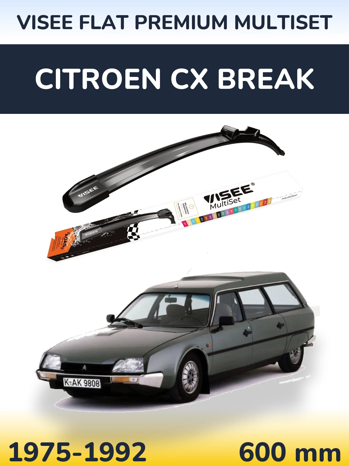Ștergătoare VISEE FLAT PREMIUM MultiSet pentru Citroen CX Break