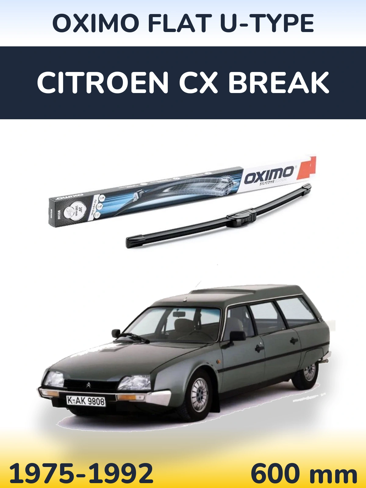 Ștergătoare Oximo Flat U-type pentru Citroen CX Break