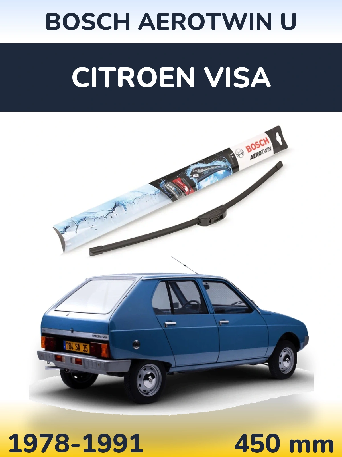 Ștergătoare BOSCH AeroTwin U pentru Citroen Visa