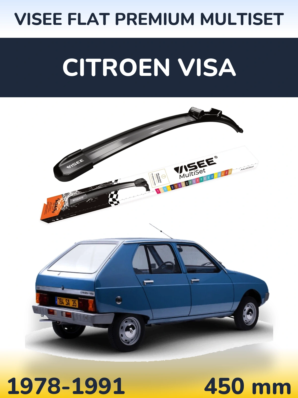 Ștergătoare VISEE FLAT PREMIUM MultiSet pentru Citroen Visa