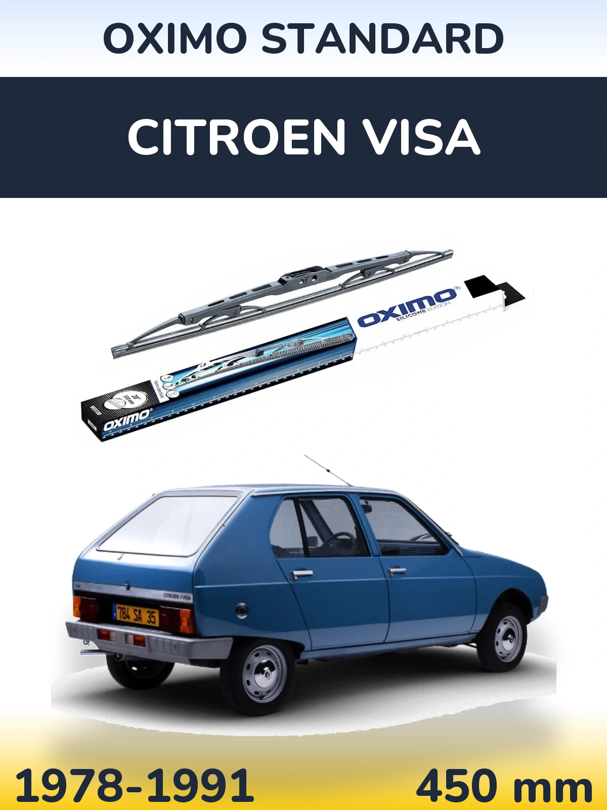 Передний дворник Oximo Standard 450 мм для Citroen Visa 1978-1991
