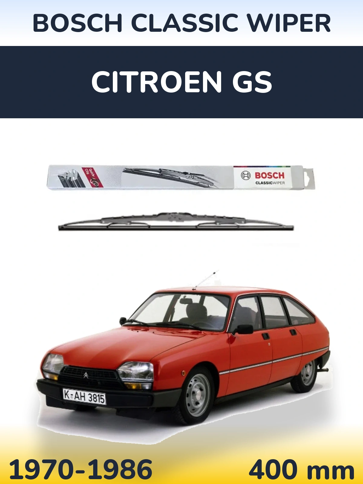 Ștergătoare BOSCH Classic Wiper pentru Citroen GS