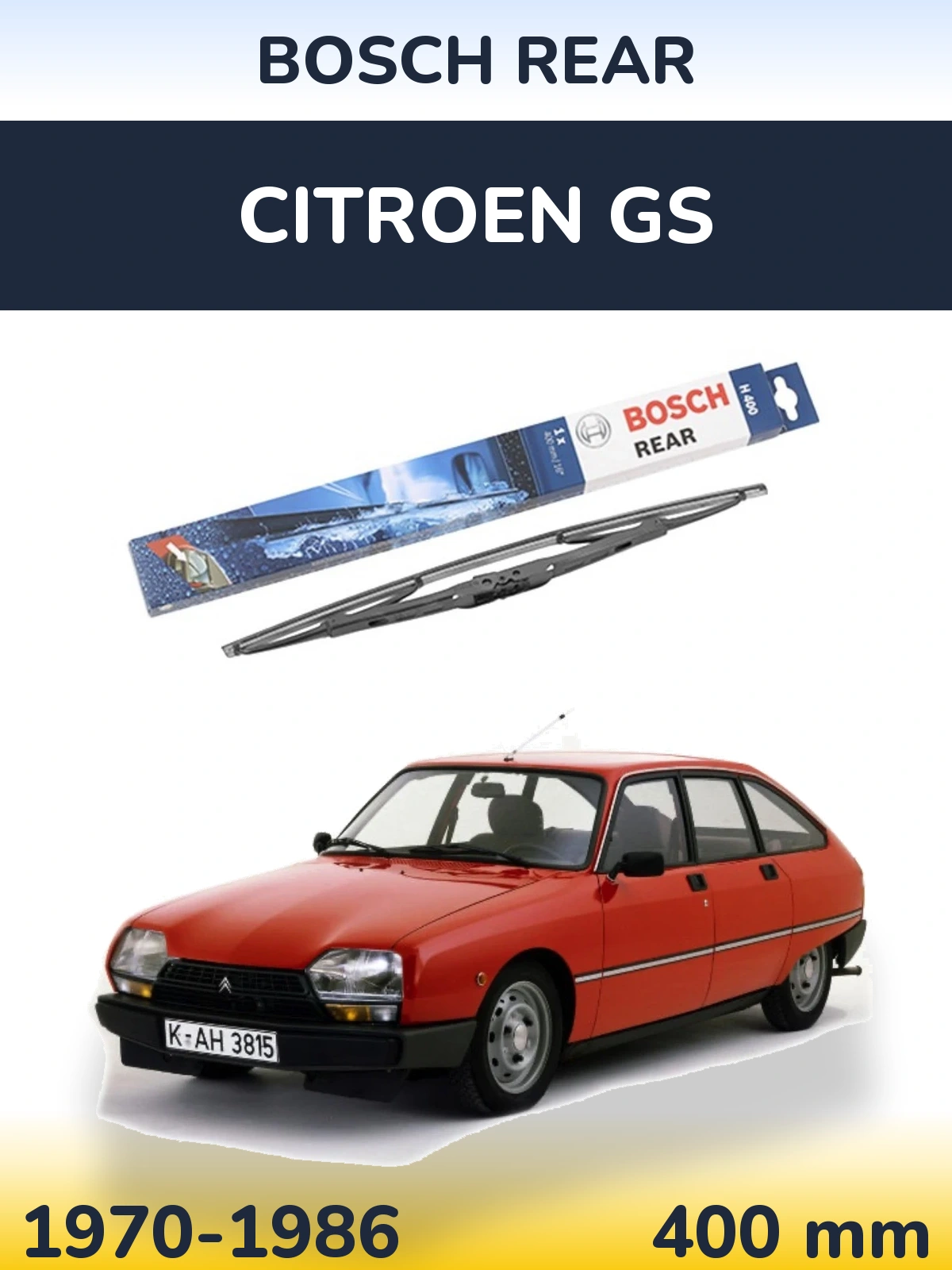 Ștergătoare BOSCH Rear pentru Citroen GS