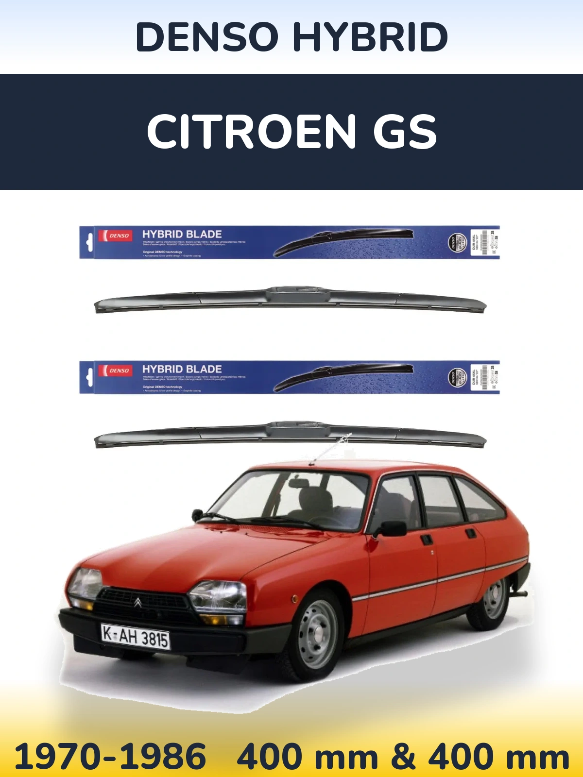 Ștergătoare Denso Hybrid pentru Citroen GS