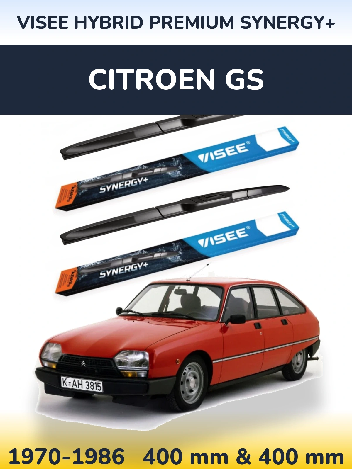 Ștergătoare VISEE HYBRID PREMIUM SYNERGY+ pentru Citroen GS