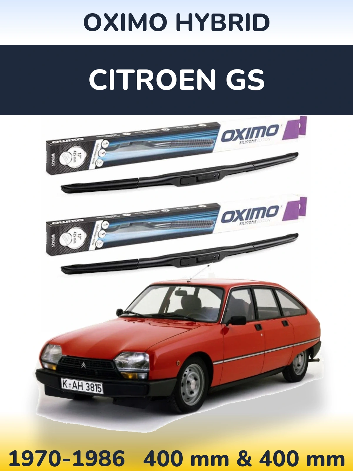 Ștergătoare Oximo Hybrid pentru Citroen GS