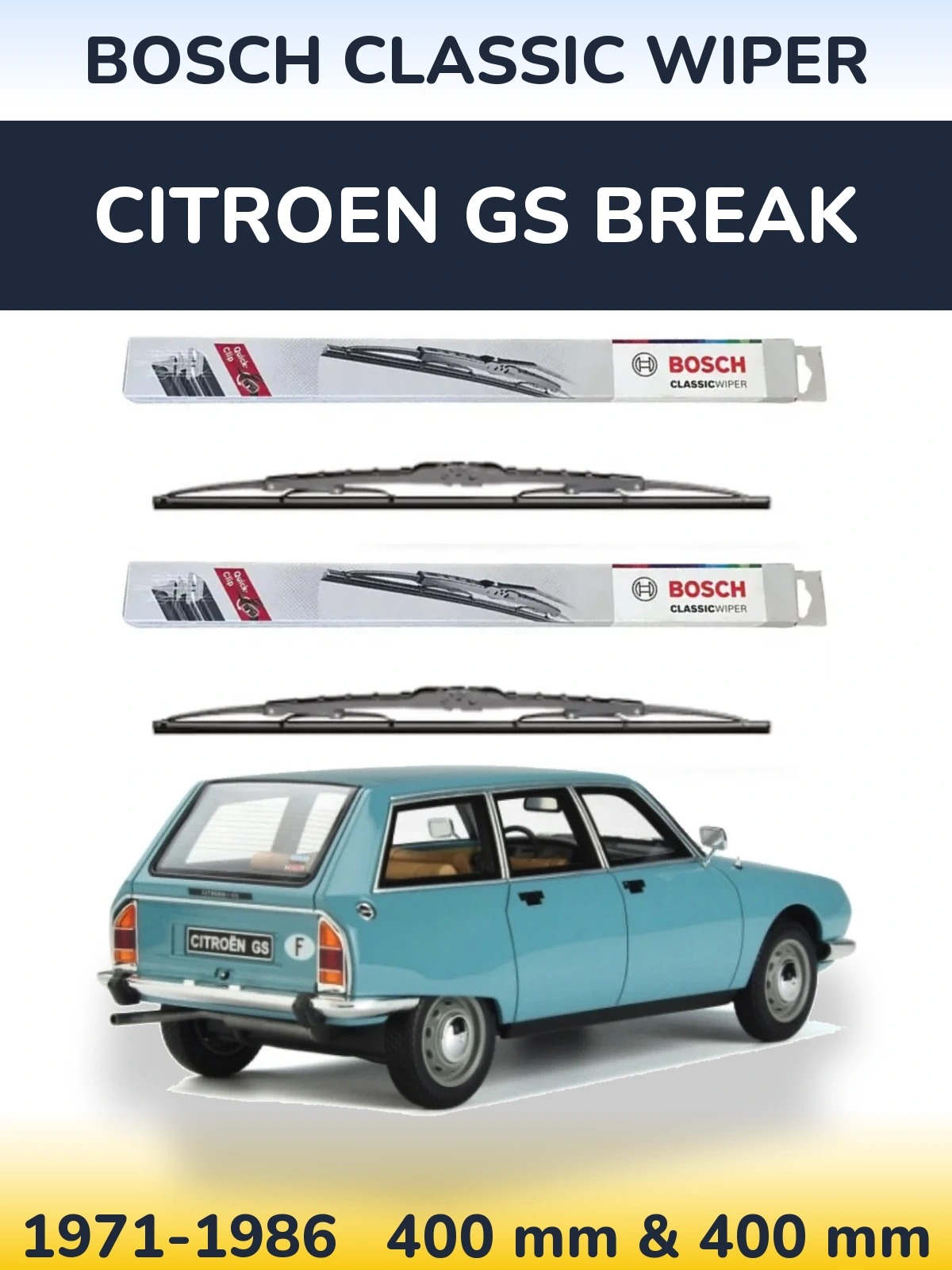 Ștergătoare BOSCH Classic Wiper pentru Citroen GS Break