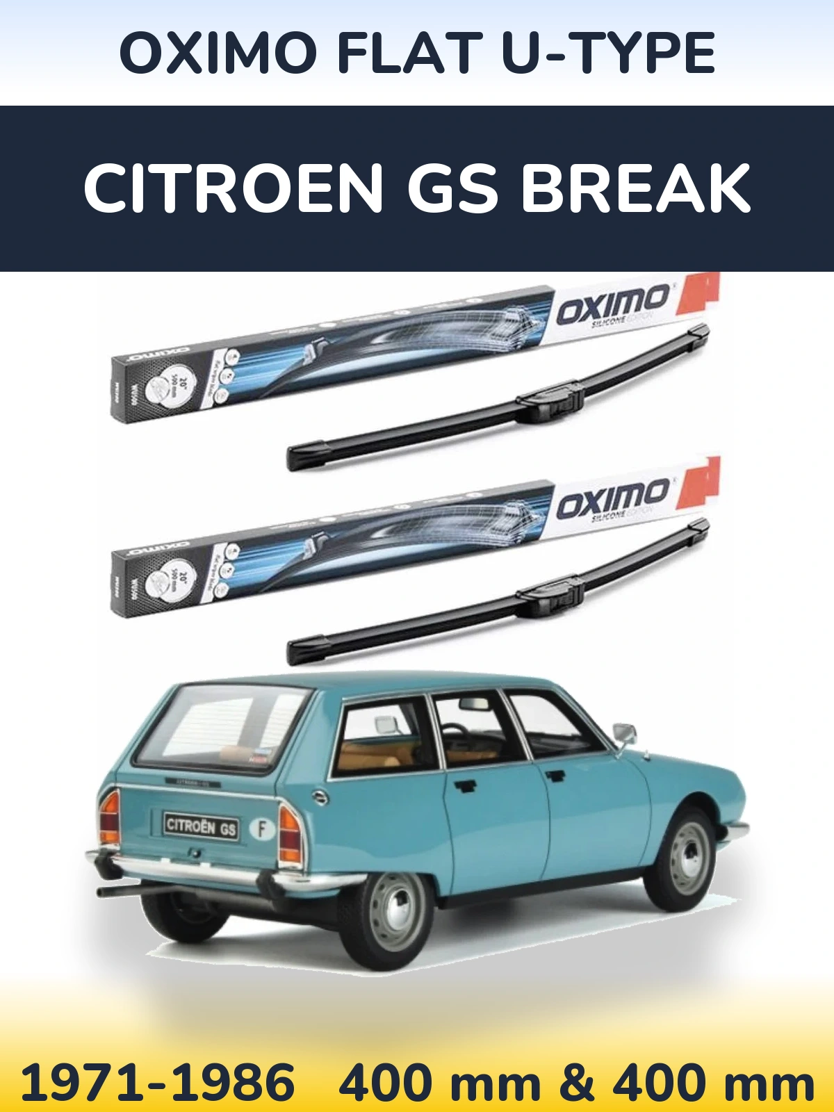 Ștergătoare Oximo Flat U-type pentru Citroen GS Break