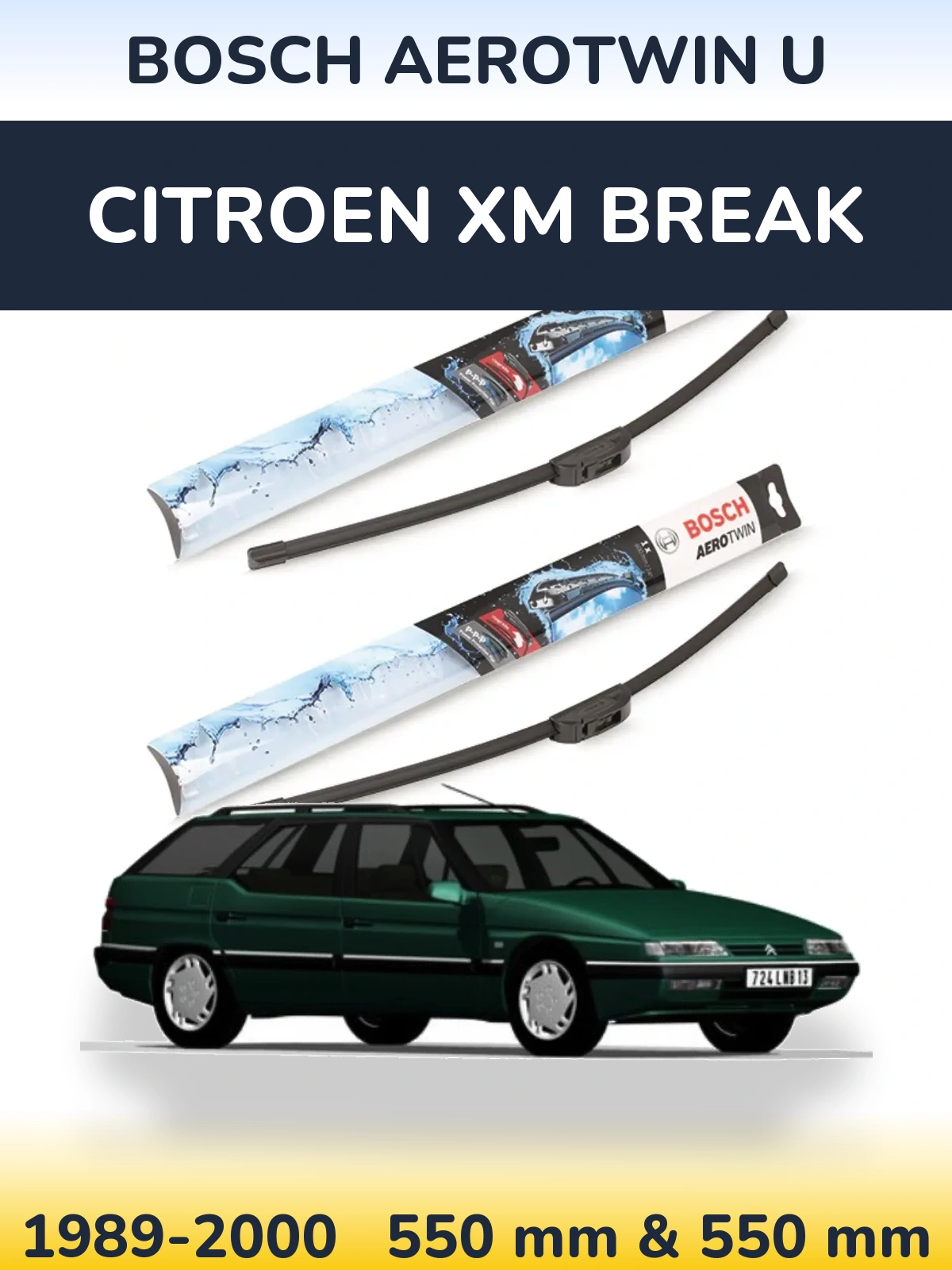 Ștergătoare BOSCH AeroTwin U pentru Citroen XM Break