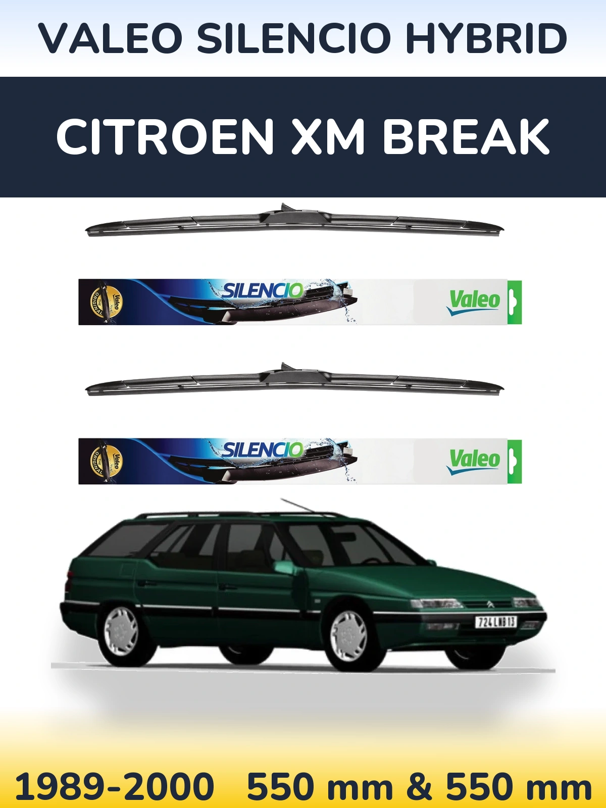 Ștergătoare Valeo Silencio Hybrid pentru Citroen XM Break
